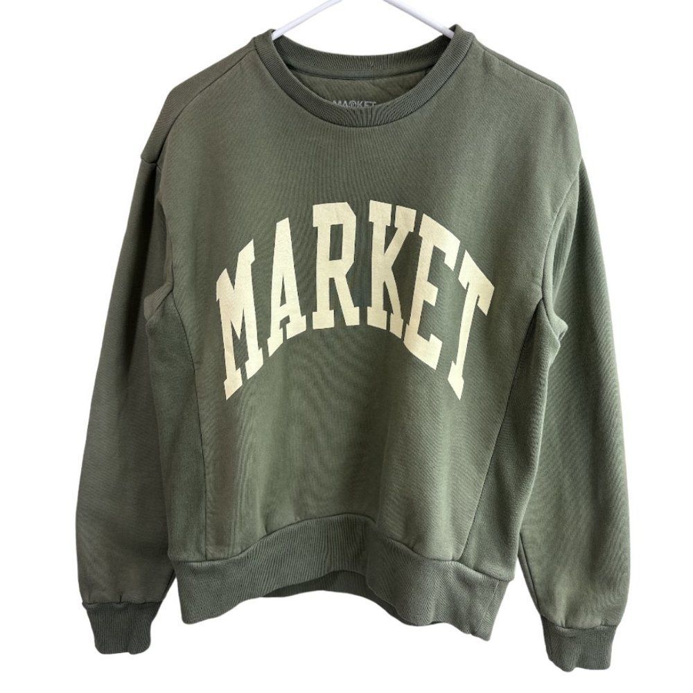 Market Studios Green Crewneck Sweatshirt in Vintage Green Sz S Comfy Cozy